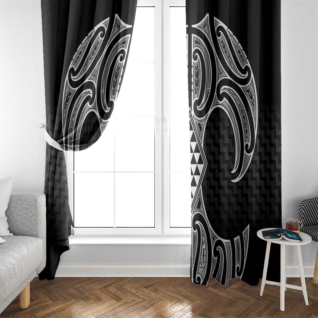 Ma Maori Ta Moko Poutama Art Window Curtain LT9 - Polynesian Pride