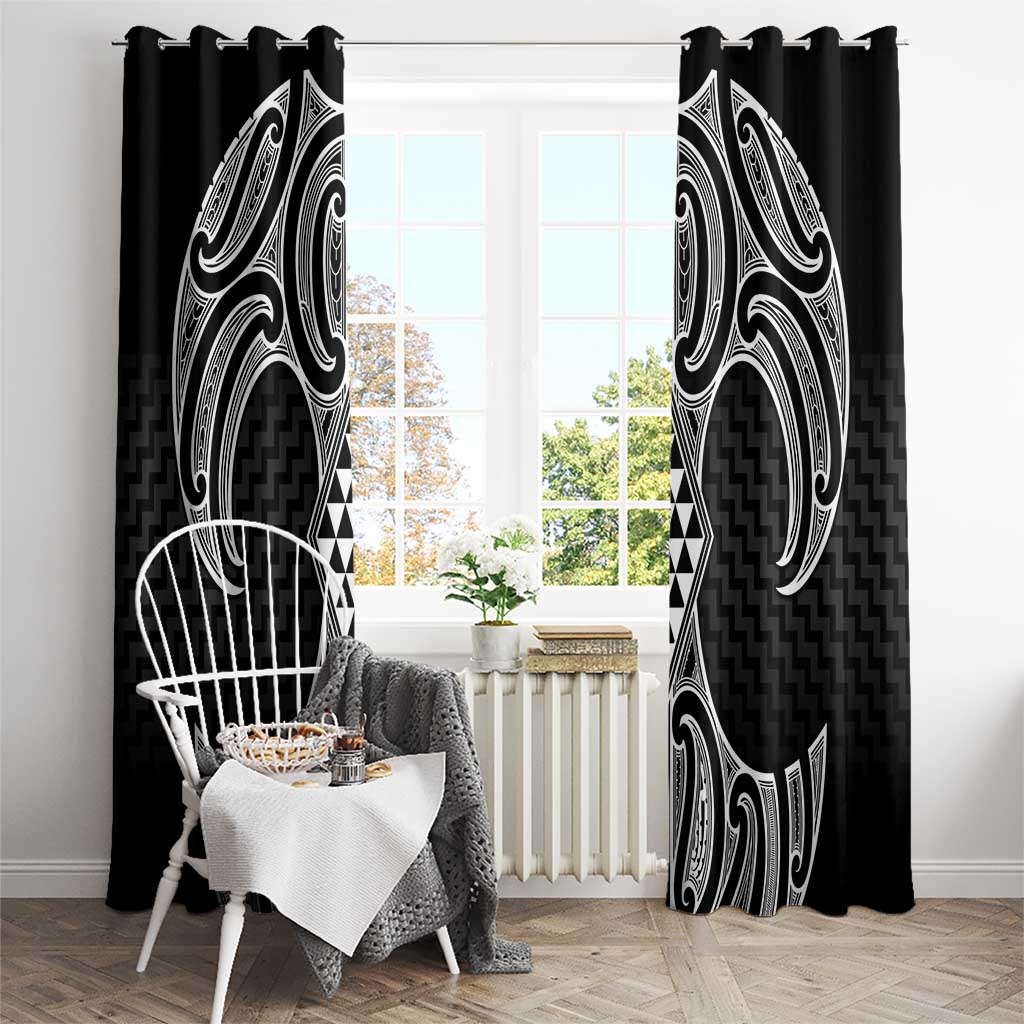 Ma Maori Ta Moko Poutama Art Window Curtain LT9 - Polynesian Pride