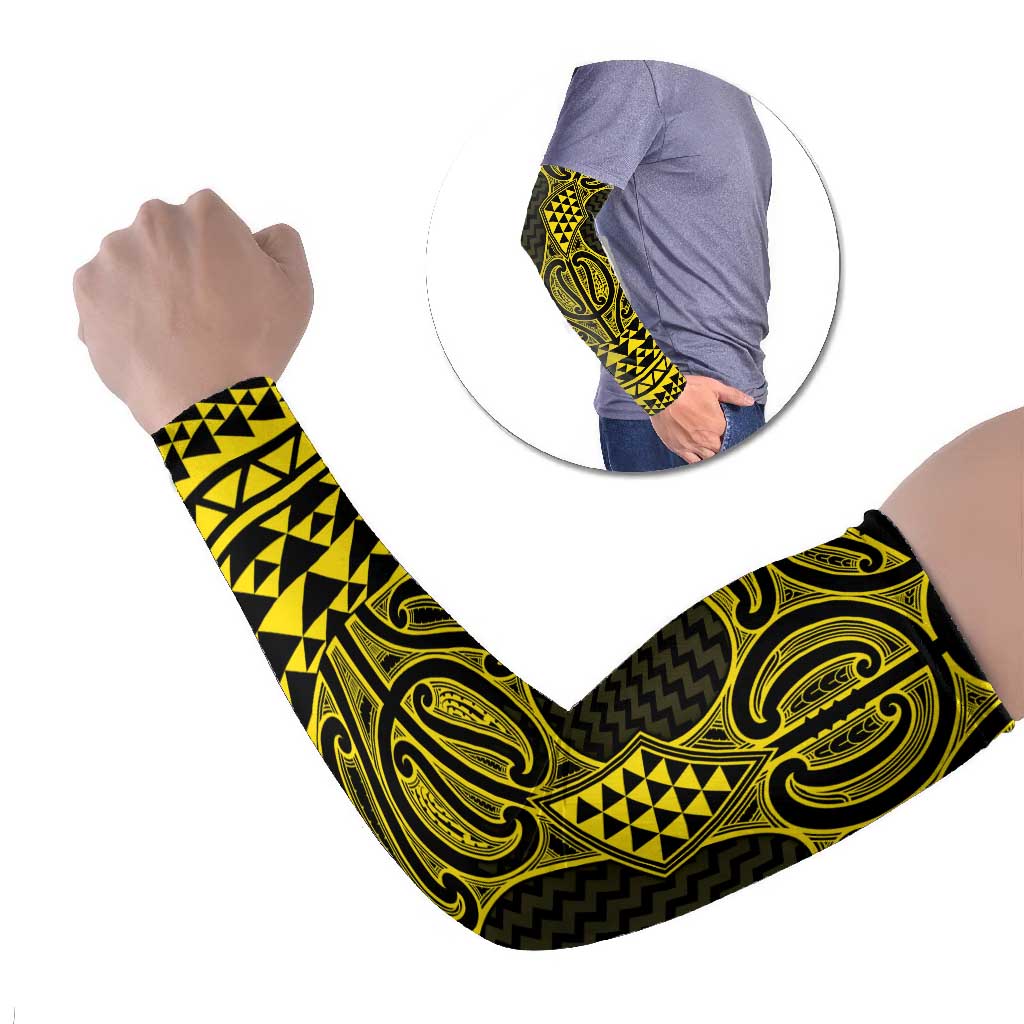 Mahi-dawg Maori Ta Moko Poutama Art Arm Sleeves - Polynesian Pride