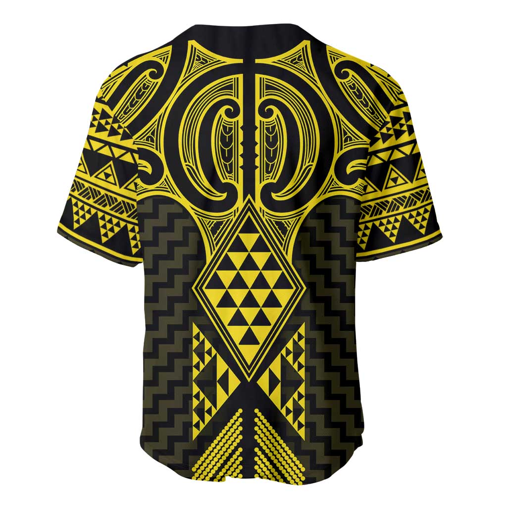 Mahi-dawg Maori Ta Moko Poutama Art Baseball Jersey LT9 - Polynesian Pride