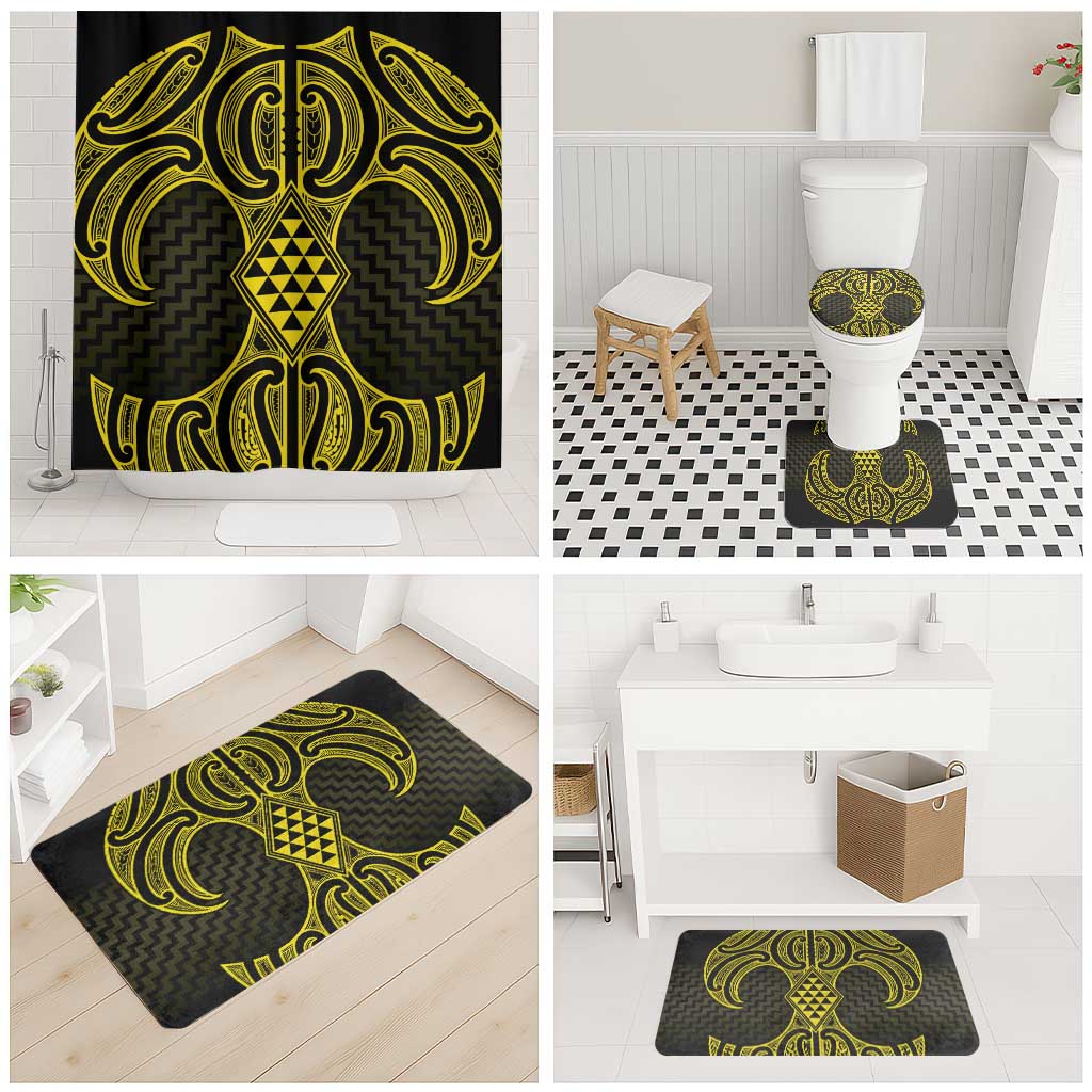Mahi-dawg Maori Ta Moko Poutama Art Bathroom Set - Polynesian Pride