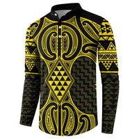 Mahi-dawg Maori Ta Moko Poutama Art Button Sweatshirt
