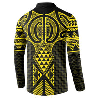 Mahi-dawg Maori Ta Moko Poutama Art Button Sweatshirt