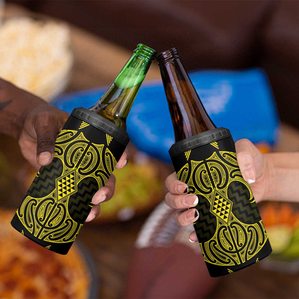 Mahi-dawg Maori Ta Moko Poutama Art 4 in 1 Can Cooler Tumbler