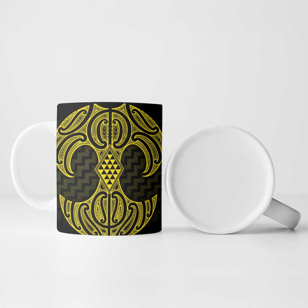 Mahi-dawg Maori Ta Moko Poutama Art Ceramic Mug - Polynesian Pride