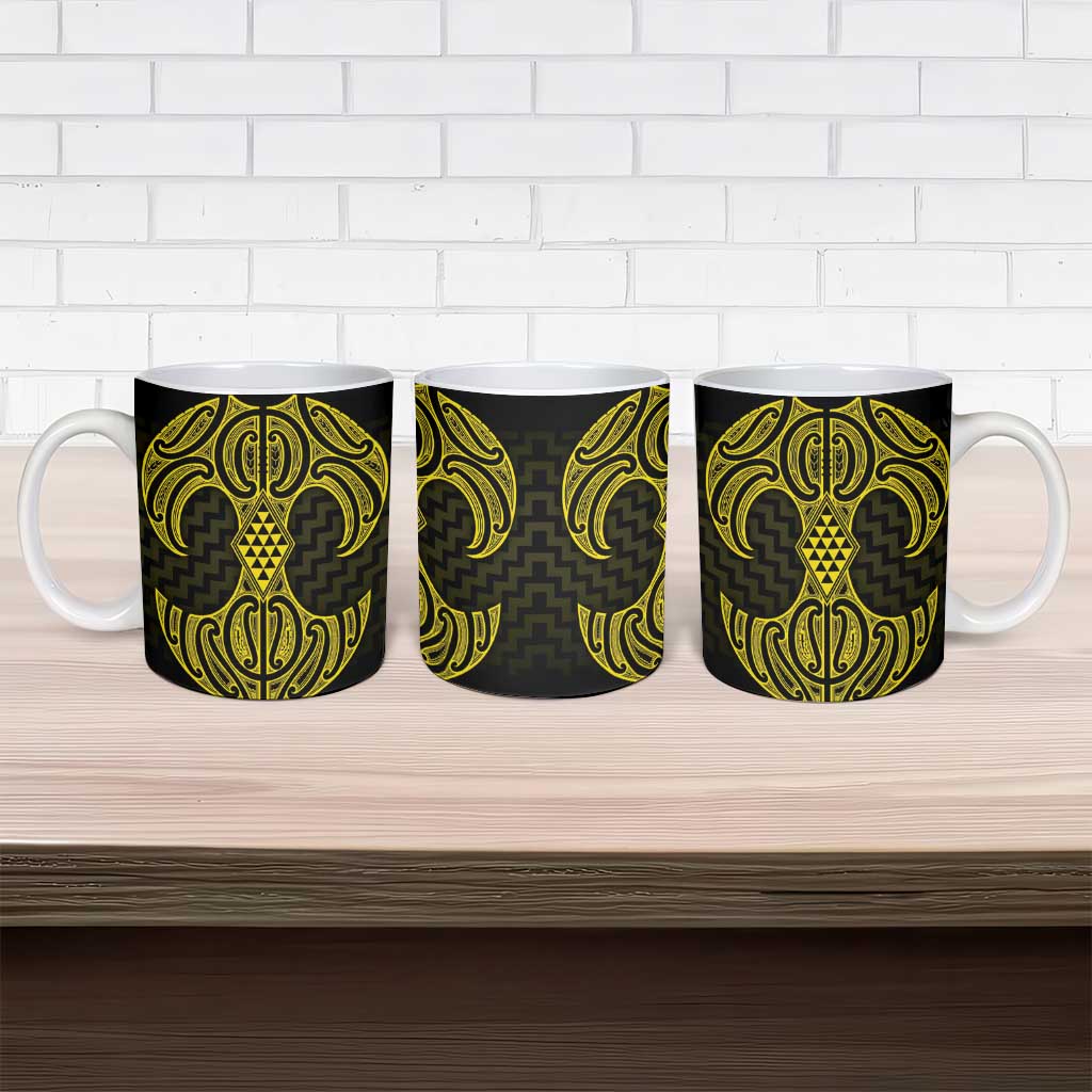 Mahi-dawg Maori Ta Moko Poutama Art Ceramic Mug - Polynesian Pride
