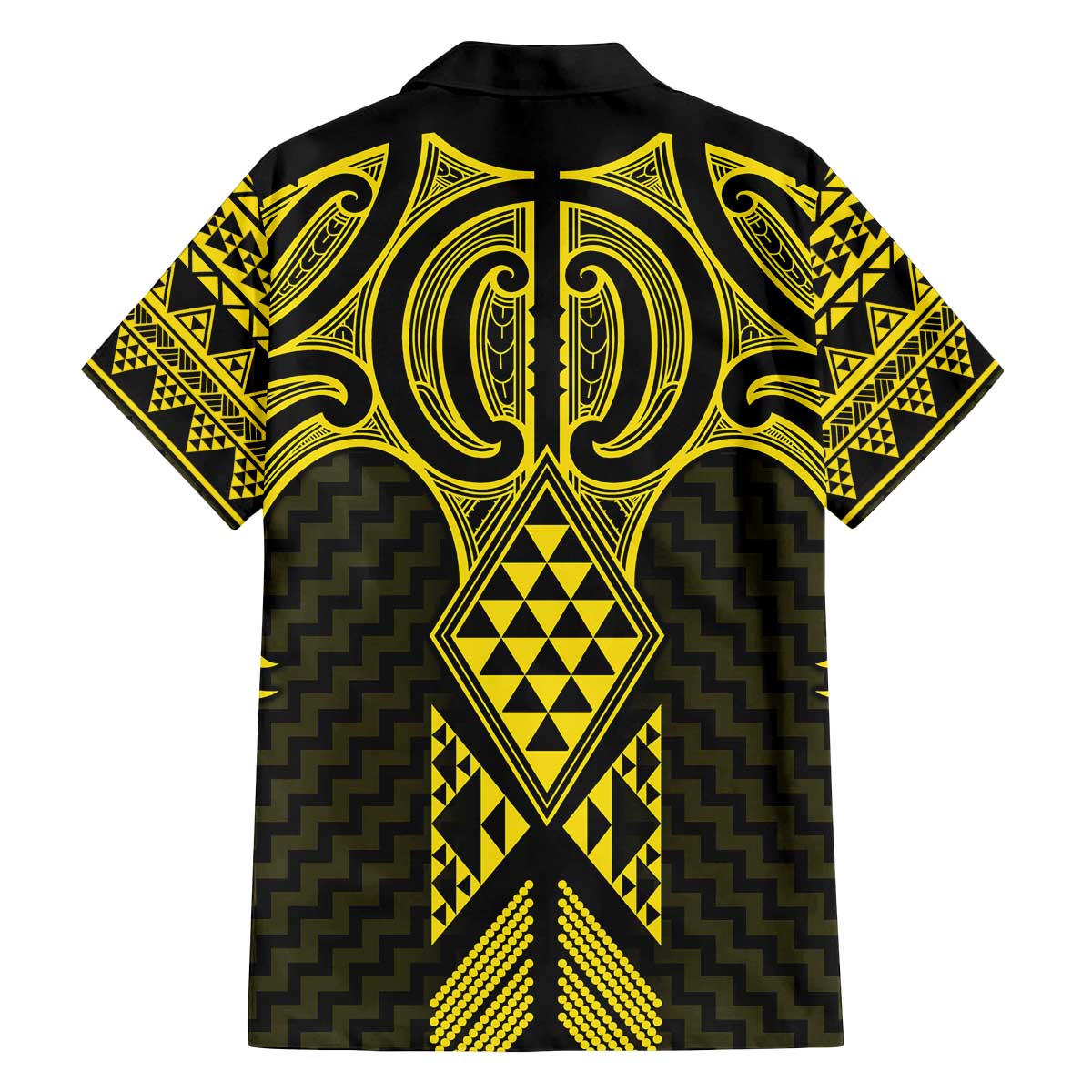Mahi-dawg Maori Ta Moko Poutama Art Family Matching Off The Shoulder Long Sleeve Dress and Hawaiian Shirt LT9 - Polynesian Pride