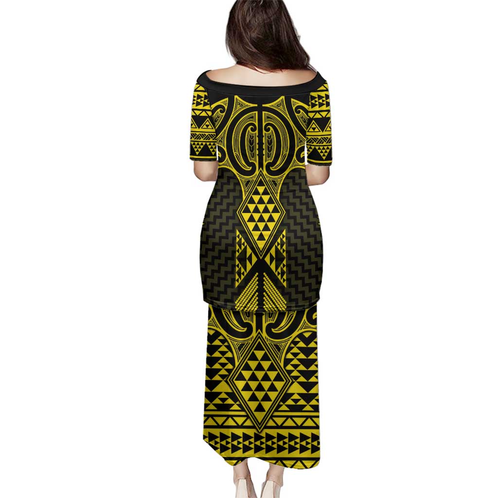 Mahi-dawg Maori Ta Moko Poutama Art Family Matching Puletasi and Hawaiian Shirt LT9 - Polynesian Pride