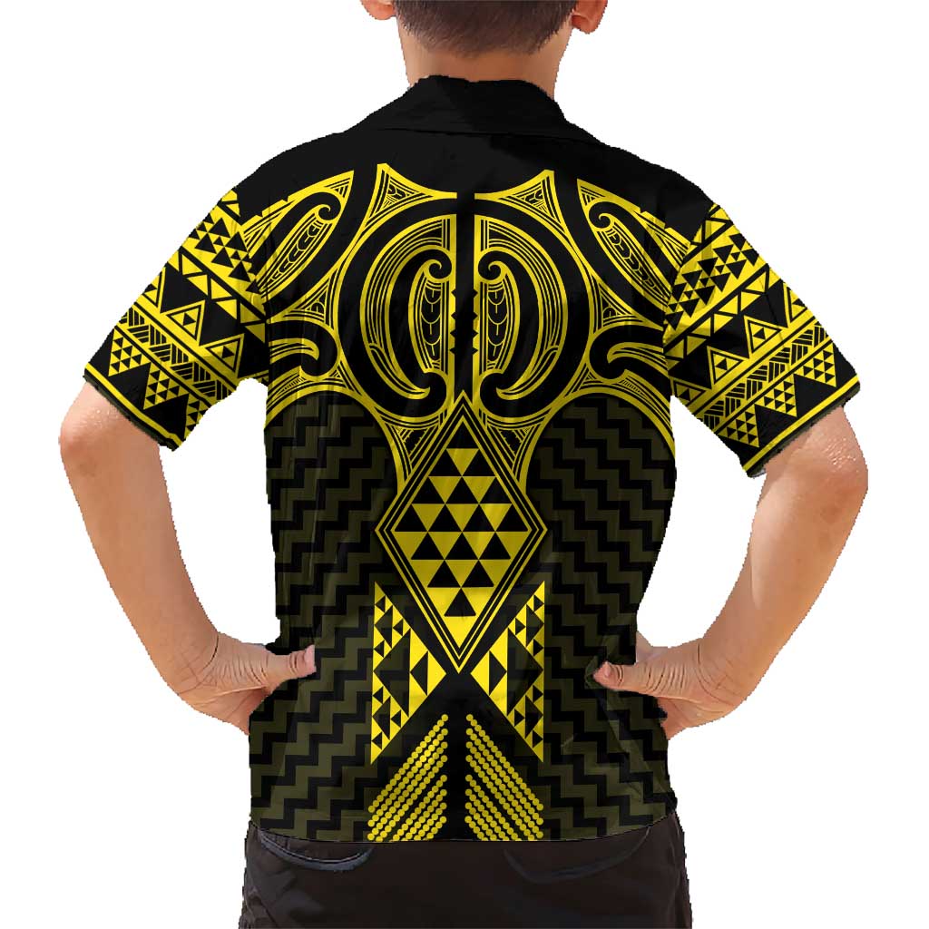 Mahi-dawg Maori Ta Moko Poutama Art Family Matching Short Sleeve Bodycon Dress and Hawaiian Shirt LT9 - Polynesian Pride