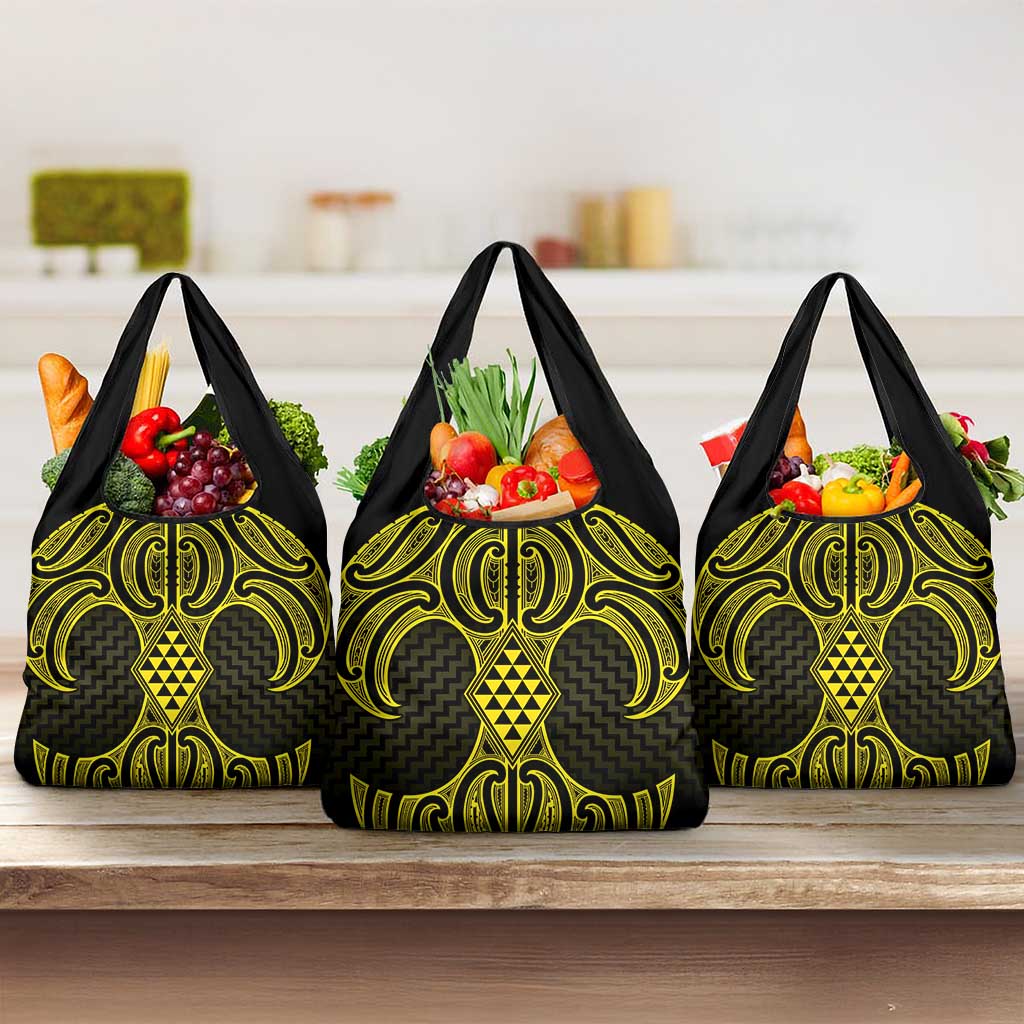 Mahi-dawg Maori Ta Moko Poutama Art Grocery Bag