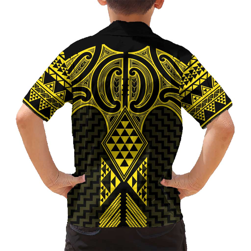 Mahi-dawg Maori Ta Moko Poutama Art Kid Hawaiian Shirt