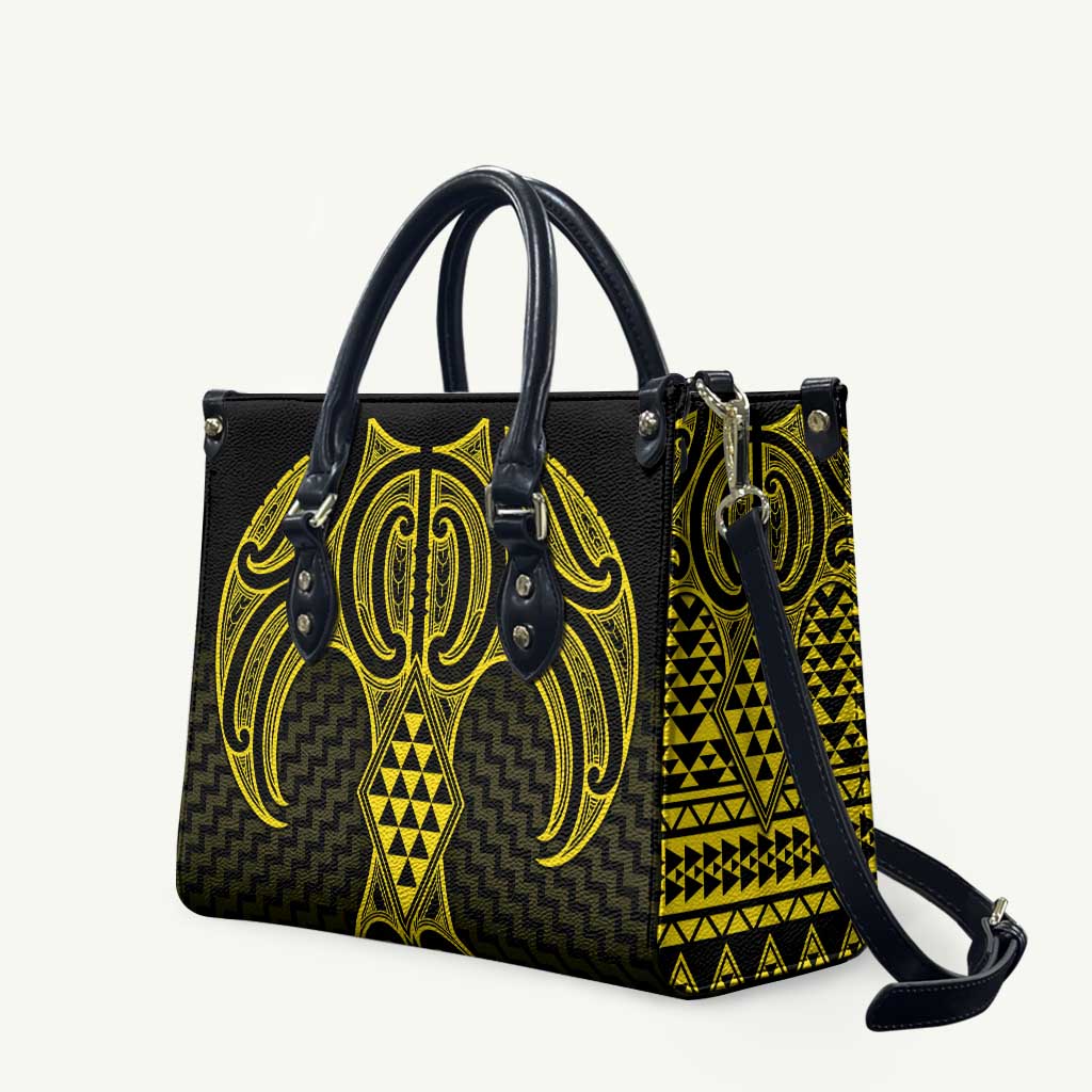 Mahi-dawg Maori Ta Moko Poutama Art Leather Bag - Polynesian Pride