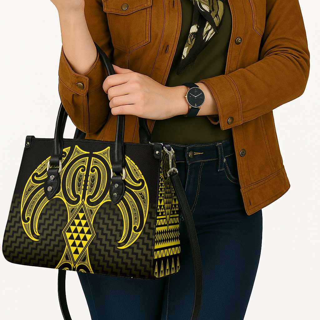 Mahi-dawg Maori Ta Moko Poutama Art Leather Bag - Polynesian Pride