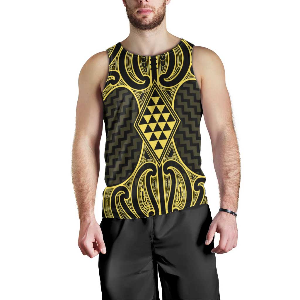 Mahi-dawg Maori Ta Moko Poutama Art Men Tank Top LT9 - Polynesian Pride