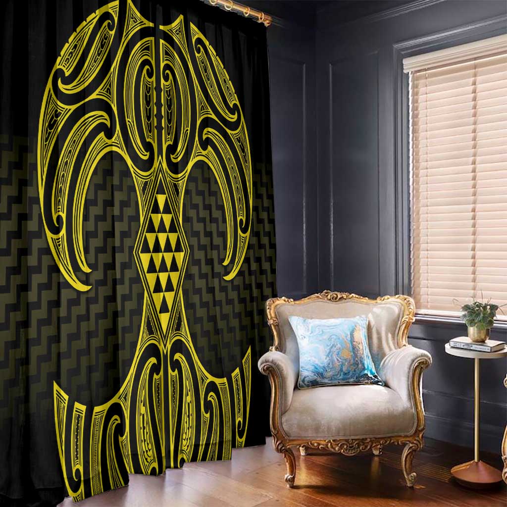 Mahi-dawg Maori Ta Moko Poutama Art Window Curtain LT9 - Polynesian Pride