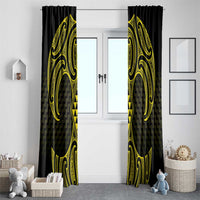 Mahi-dawg Maori Ta Moko Poutama Art Window Curtain LT9 - Polynesian Pride