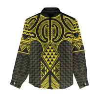 Mahi-dawg Maori Ta Moko Poutama Art Women Casual Shirt
