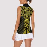 Mahi-dawg Maori Ta Moko Poutama Art Women Sleeveless Polo Shirt LT9 - Polynesian Pride