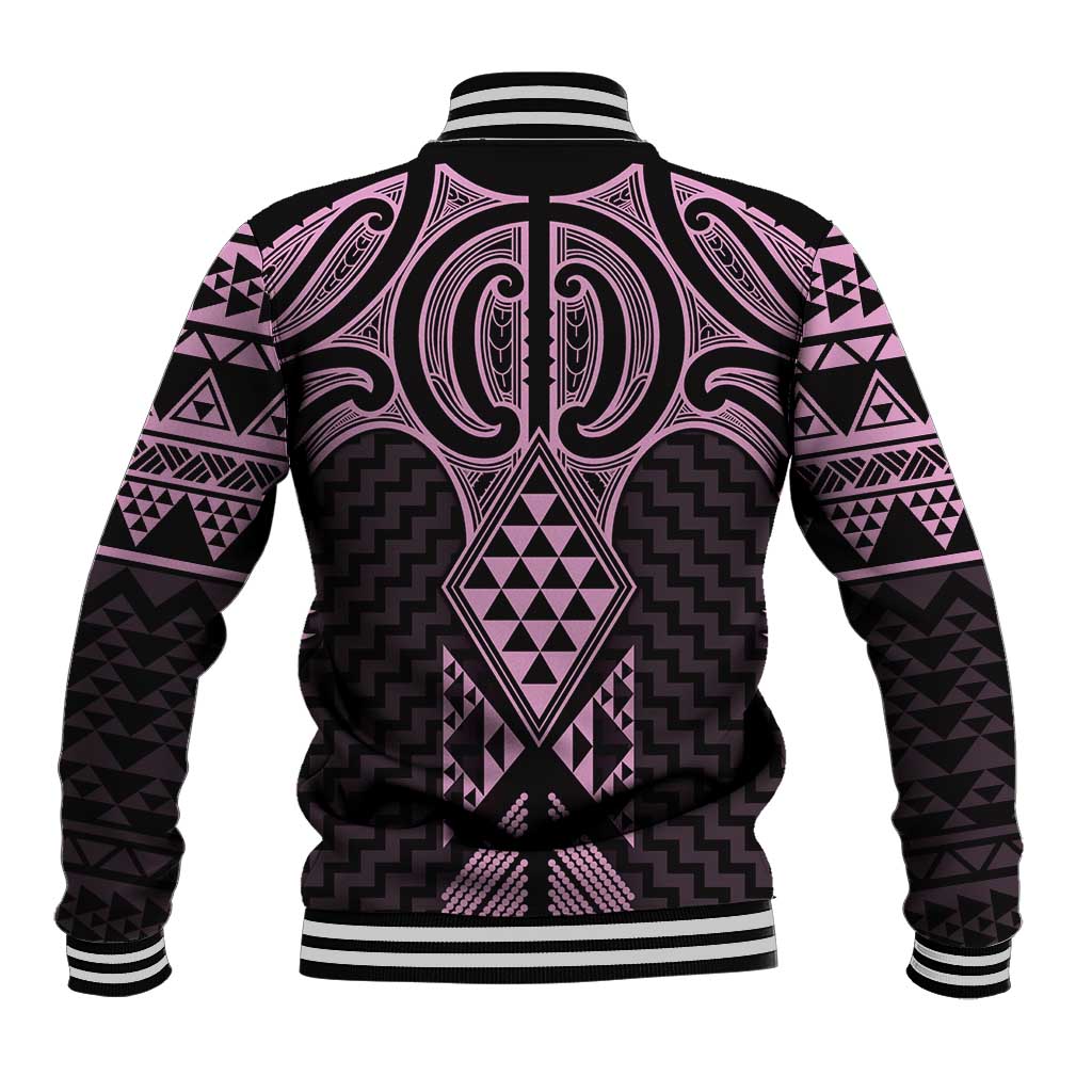 Mawhero Maori Ta Moko Poutama Art Baseball Jacket