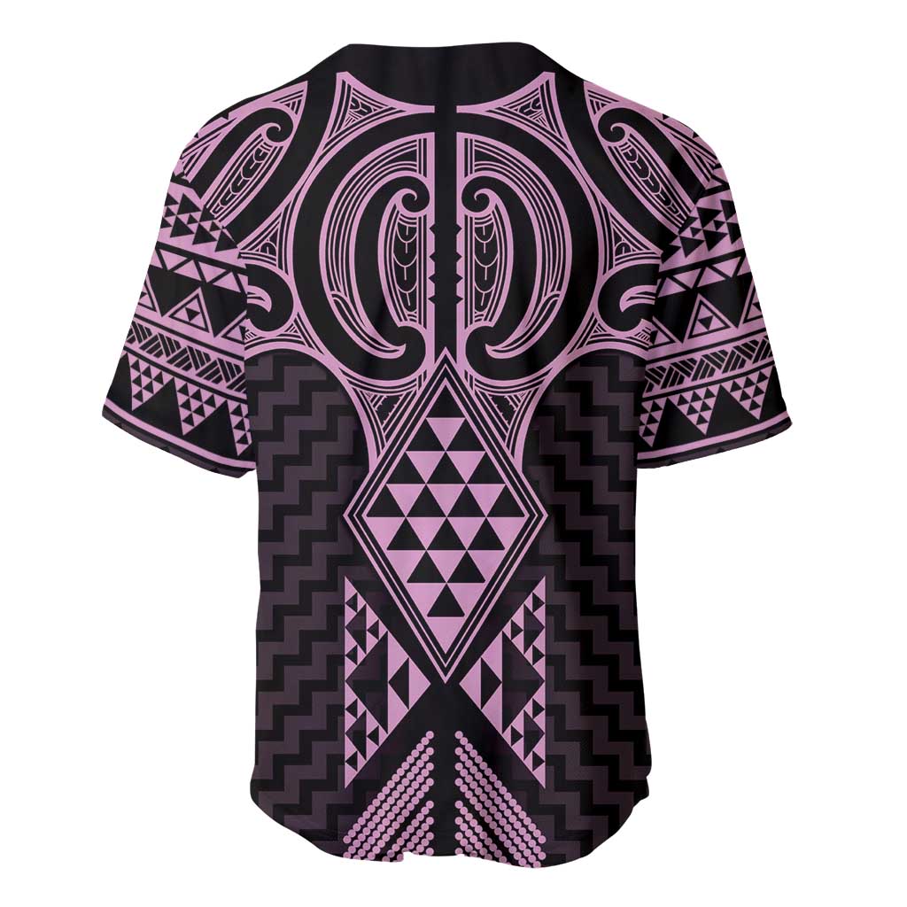 Mawhero Maori Ta Moko Poutama Art Baseball Jersey LT9 - Polynesian Pride