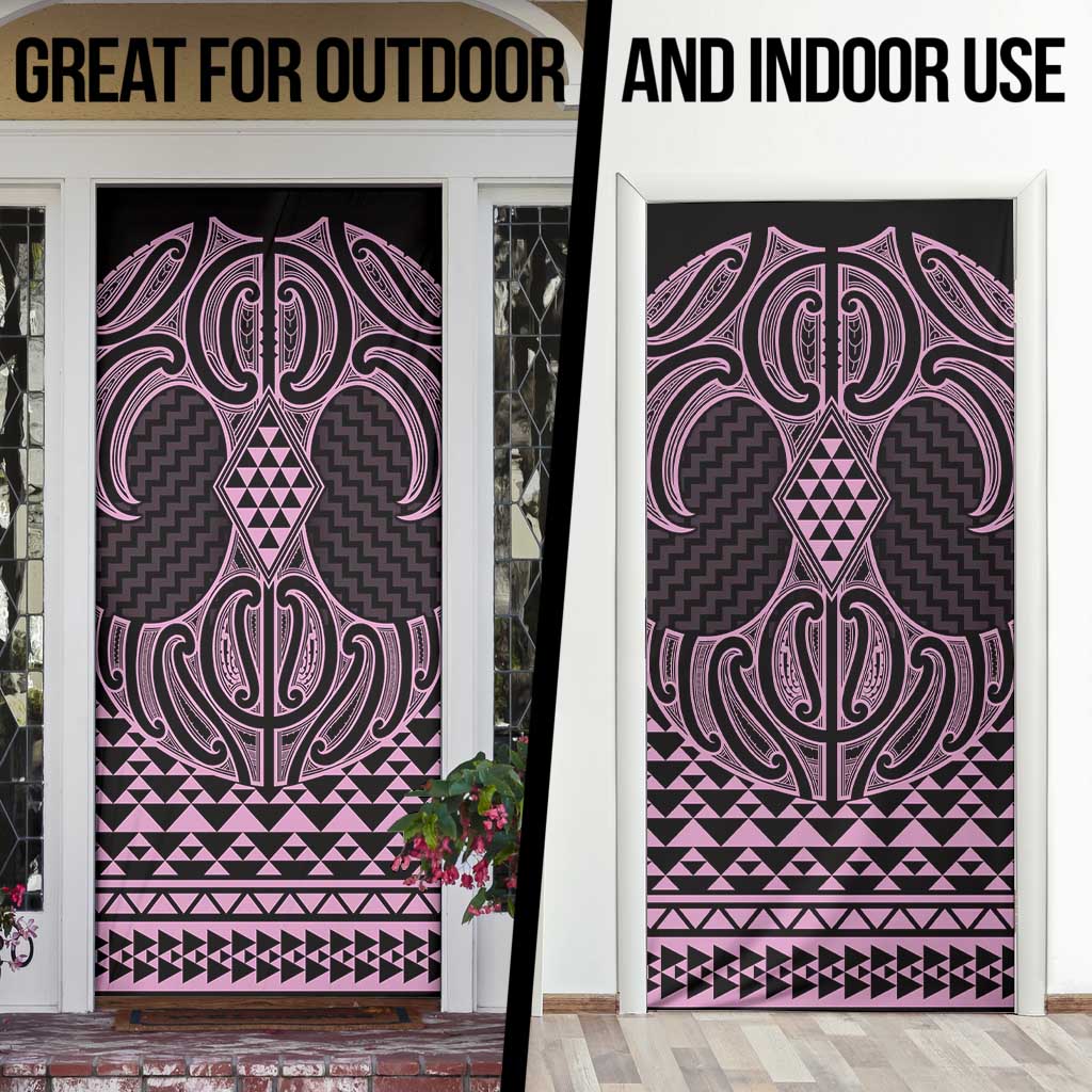 Mawhero Maori Ta Moko Poutama Art Door Cover - Polynesian Pride