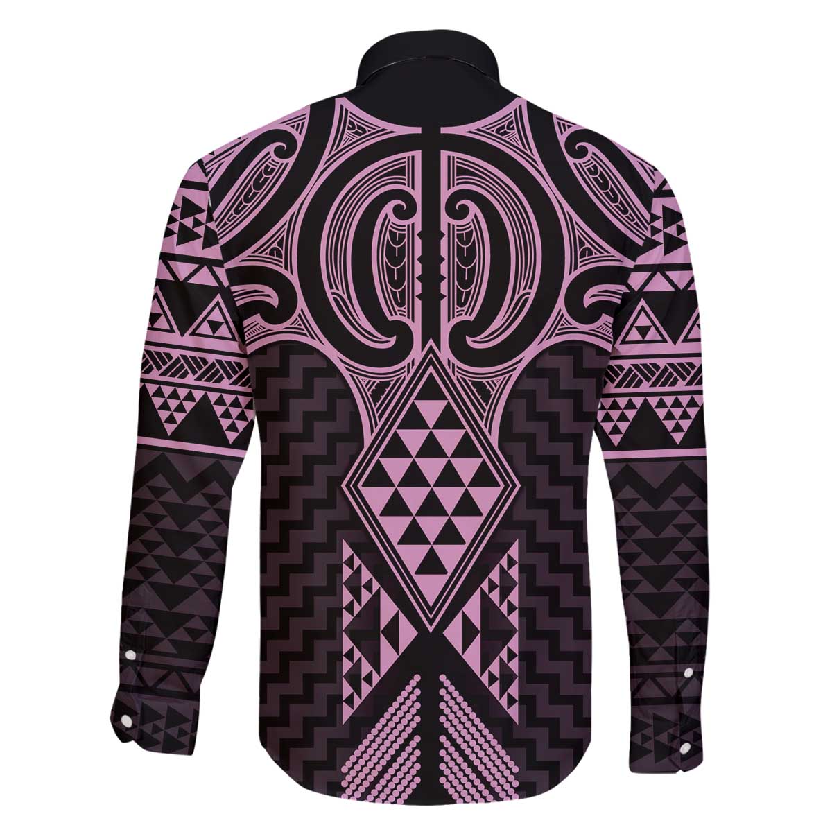 Mawhero Maori Ta Moko Poutama Art Family Matching Off The Shoulder Long Sleeve Dress and Hawaiian Shirt LT9 - Polynesian Pride