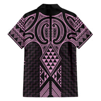 Mawhero Maori Ta Moko Poutama Art Family Matching Off Shoulder Short Dress and Hawaiian Shirt LT9 - Polynesian Pride