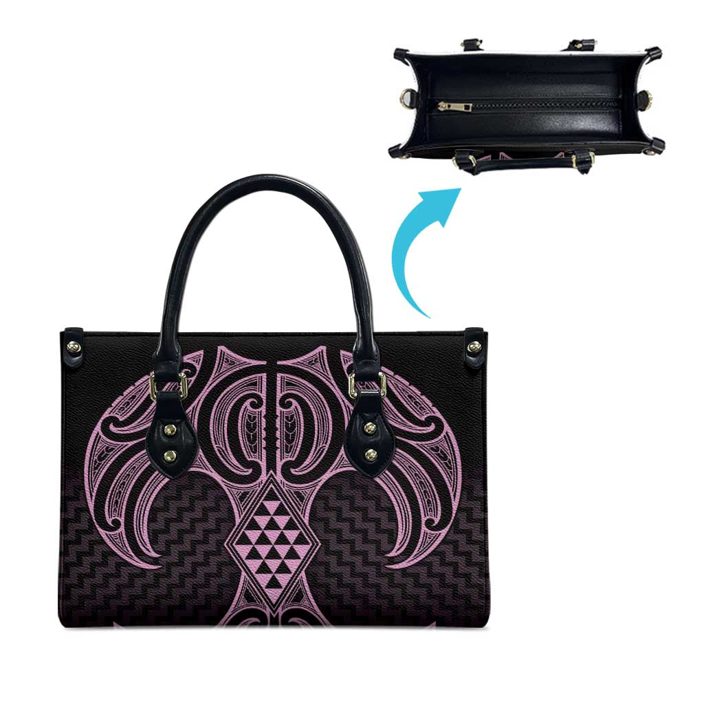 Mawhero Maori Ta Moko Poutama Art Leather Bag - Polynesian Pride