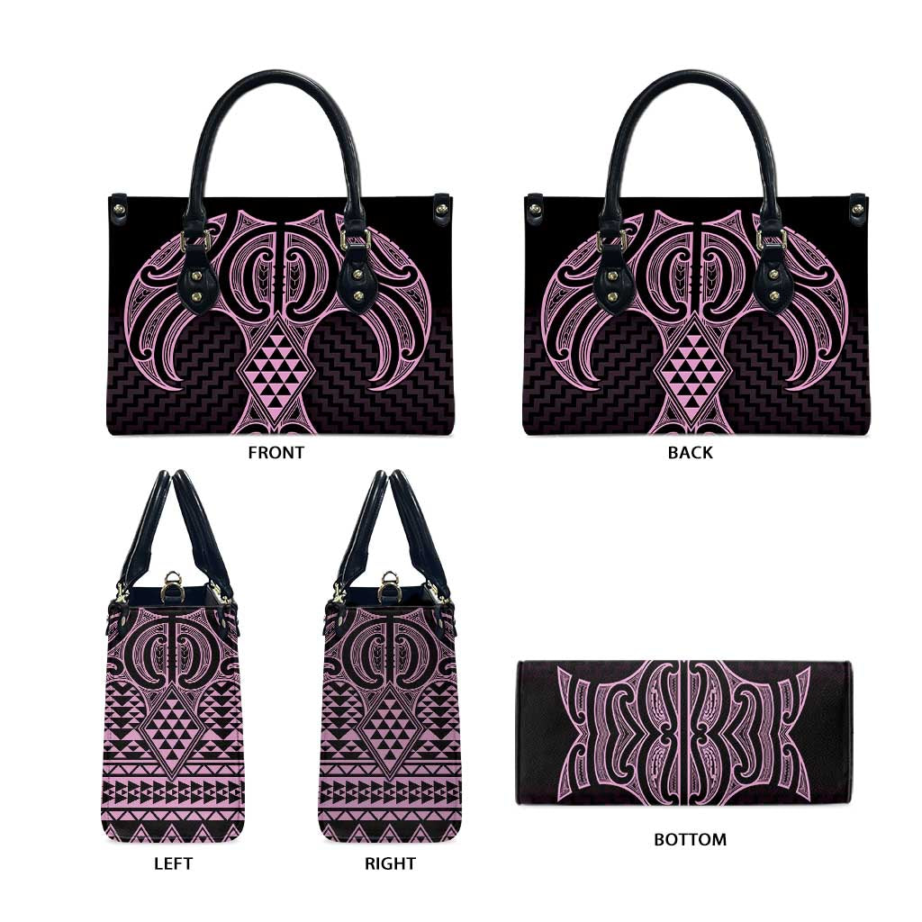 Mawhero Maori Ta Moko Poutama Art Leather Bag - Polynesian Pride
