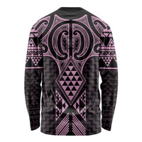 Mawhero Maori Ta Moko Poutama Art Long Sleeve Shirt LT9 - Polynesian Pride