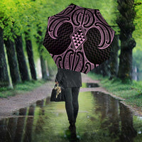 Mawhero Maori Ta Moko Poutama Art Umbrella LT9 - Polynesian Pride