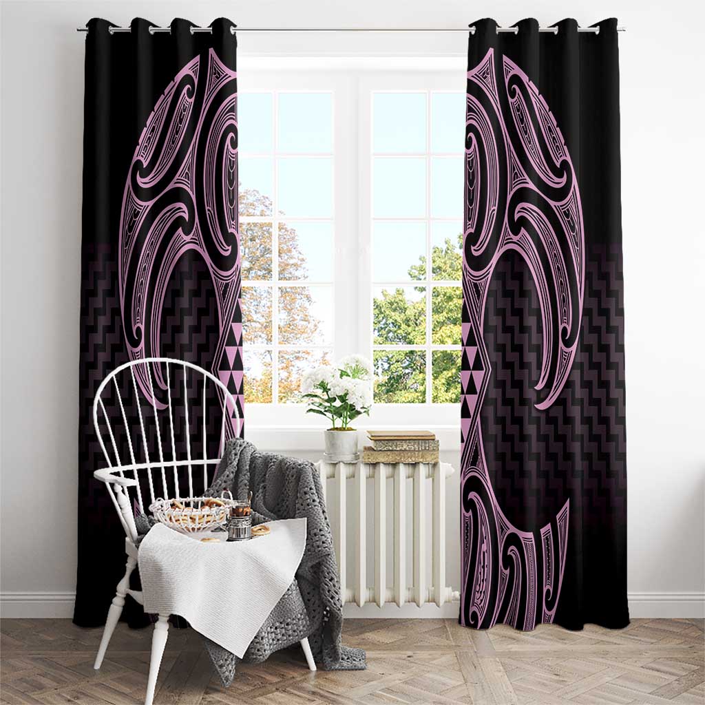 Mawhero Maori Ta Moko Poutama Art Window Curtain LT9 - Polynesian Pride