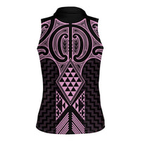 Mawhero Maori Ta Moko Poutama Art Women Sleeveless Polo Shirt LT9 - Polynesian Pride