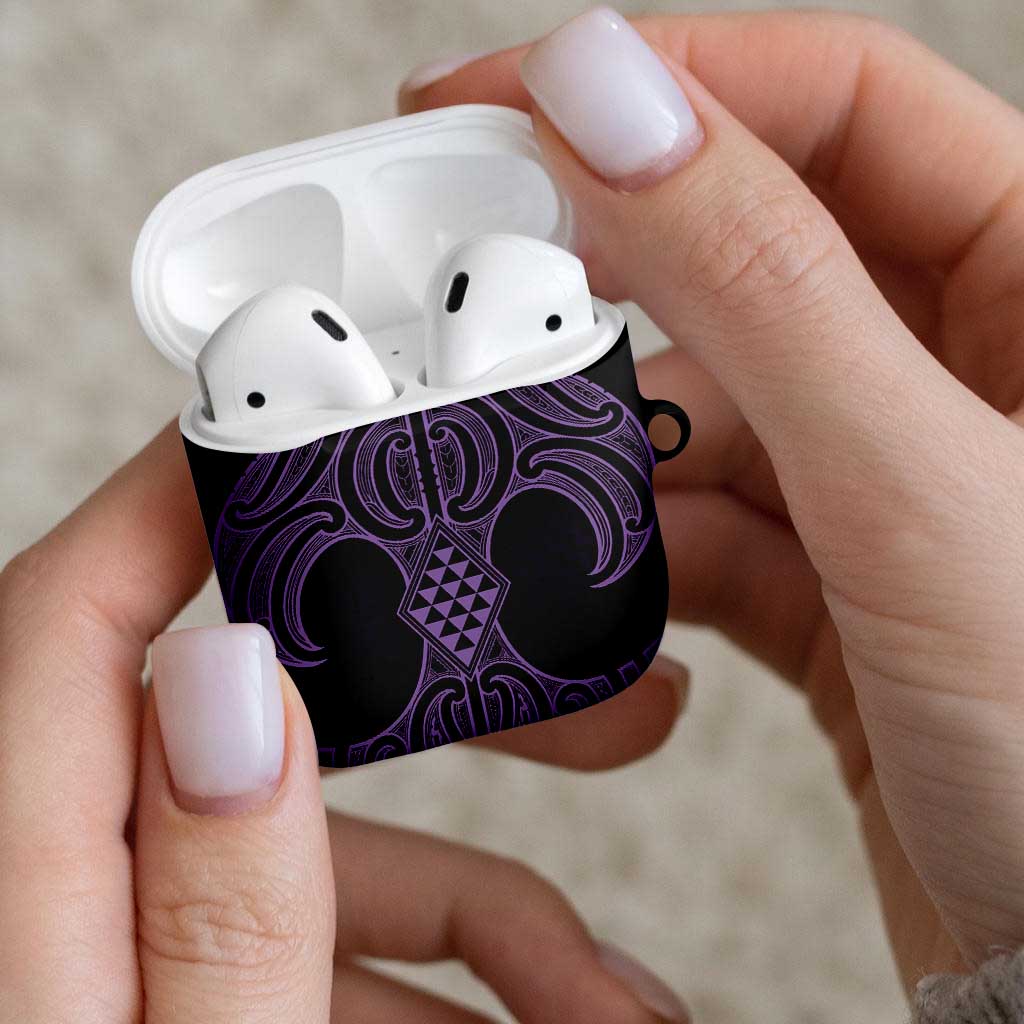 Waiporoporo Maori Ta Moko Poutama Art AirPods Case - Polynesian Pride