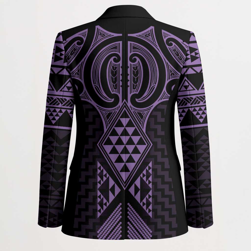 Waiporoporo Maori Ta Moko Poutama Art Blazer - Polynesian Pride