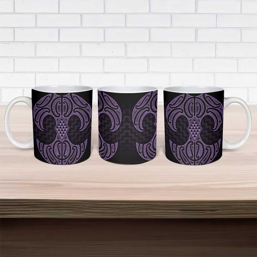 Waiporoporo Maori Ta Moko Poutama Art Ceramic Mug - Polynesian Pride