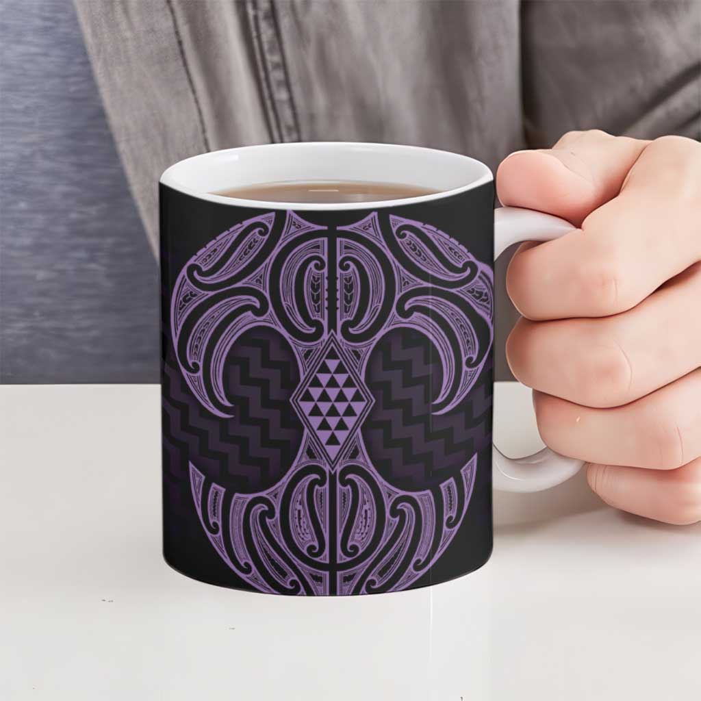 Waiporoporo Maori Ta Moko Poutama Art Ceramic Mug - Polynesian Pride