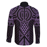 Waiporoporo Maori Ta Moko Poutama Art Family Matching Off Shoulder Short Dress and Hawaiian Shirt LT9 - Polynesian Pride