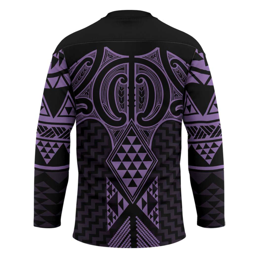 Waiporoporo Maori Ta Moko Poutama Art Hockey Jersey LT9 - Polynesian Pride