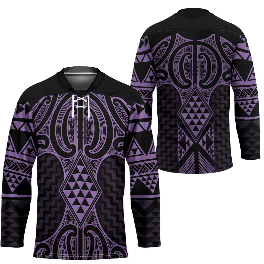 Waiporoporo Maori Ta Moko Poutama Art Hockey Jersey LT9 - Polynesian Pride