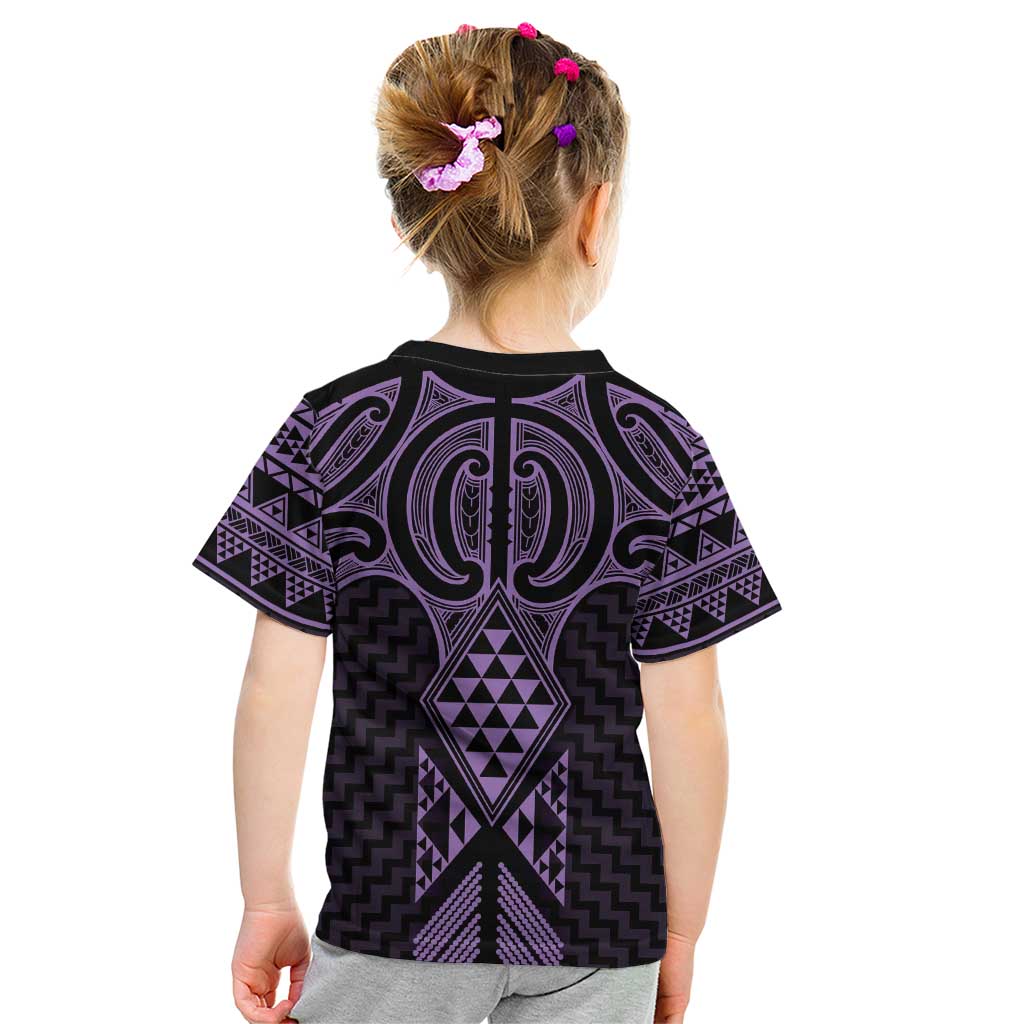 Waiporoporo Maori Ta Moko Poutama Art Kid T Shirt