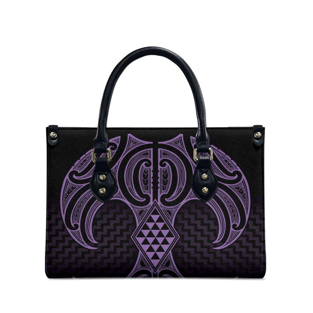 Waiporoporo Maori Ta Moko Poutama Art Leather Bag - Polynesian Pride