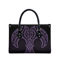 Waiporoporo Maori Ta Moko Poutama Art Leather Bag - Polynesian Pride