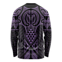 Waiporoporo Maori Ta Moko Poutama Art Long Sleeve Shirt