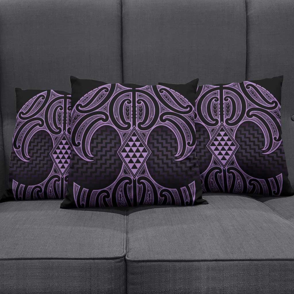 Waiporoporo Maori Ta Moko Poutama Art Pillow Cover - Polynesian Pride