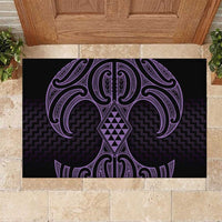 Waiporoporo Maori Ta Moko Poutama Art Rubber Doormat