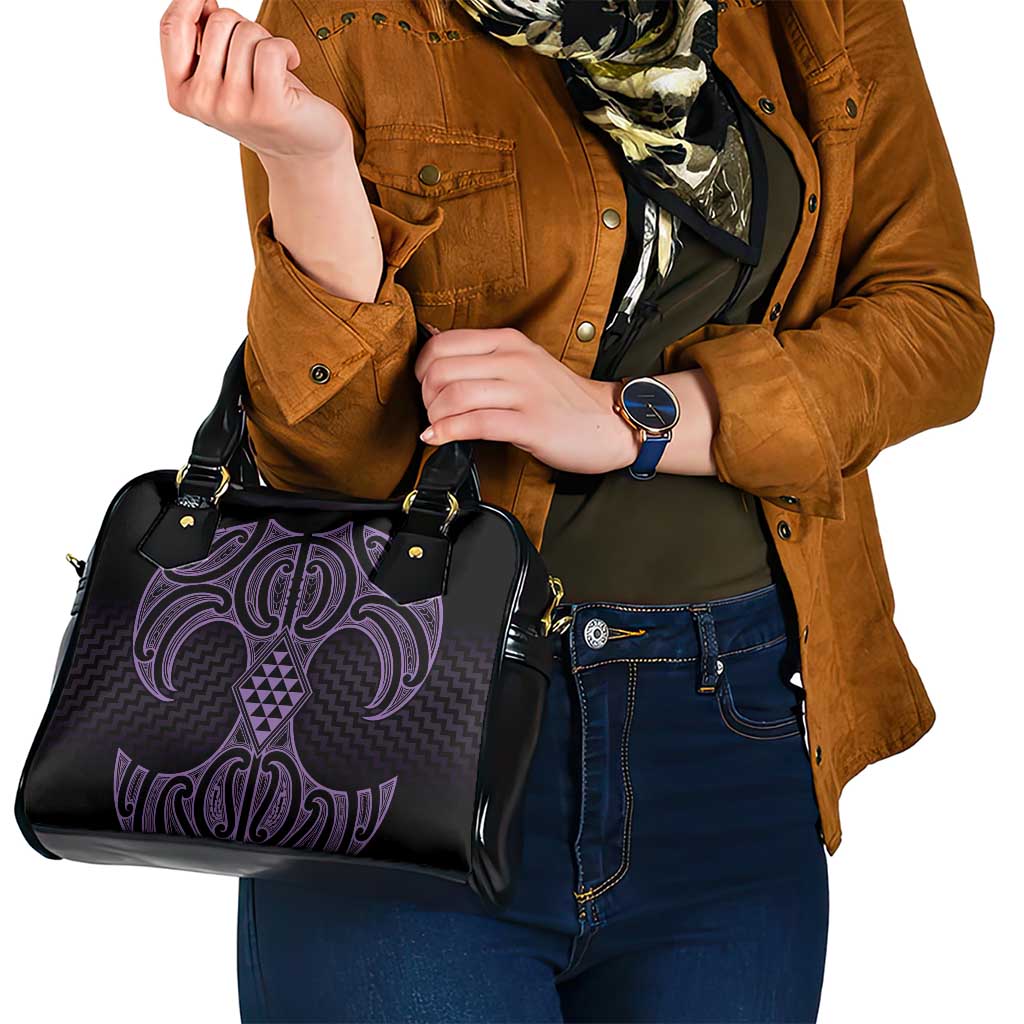 Waiporoporo Maori Ta Moko Poutama Art Shoulder Handbag