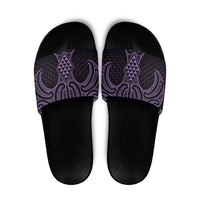 Waiporoporo Maori Ta Moko Poutama Art Slide Sandals - Polynesian Pride