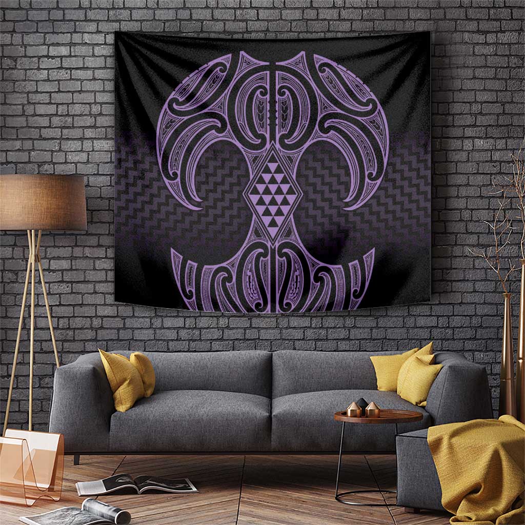 Waiporoporo Maori Ta Moko Poutama Art Tapestry