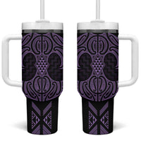 Waiporoporo Maori Ta Moko Poutama Art Tumbler With Handle